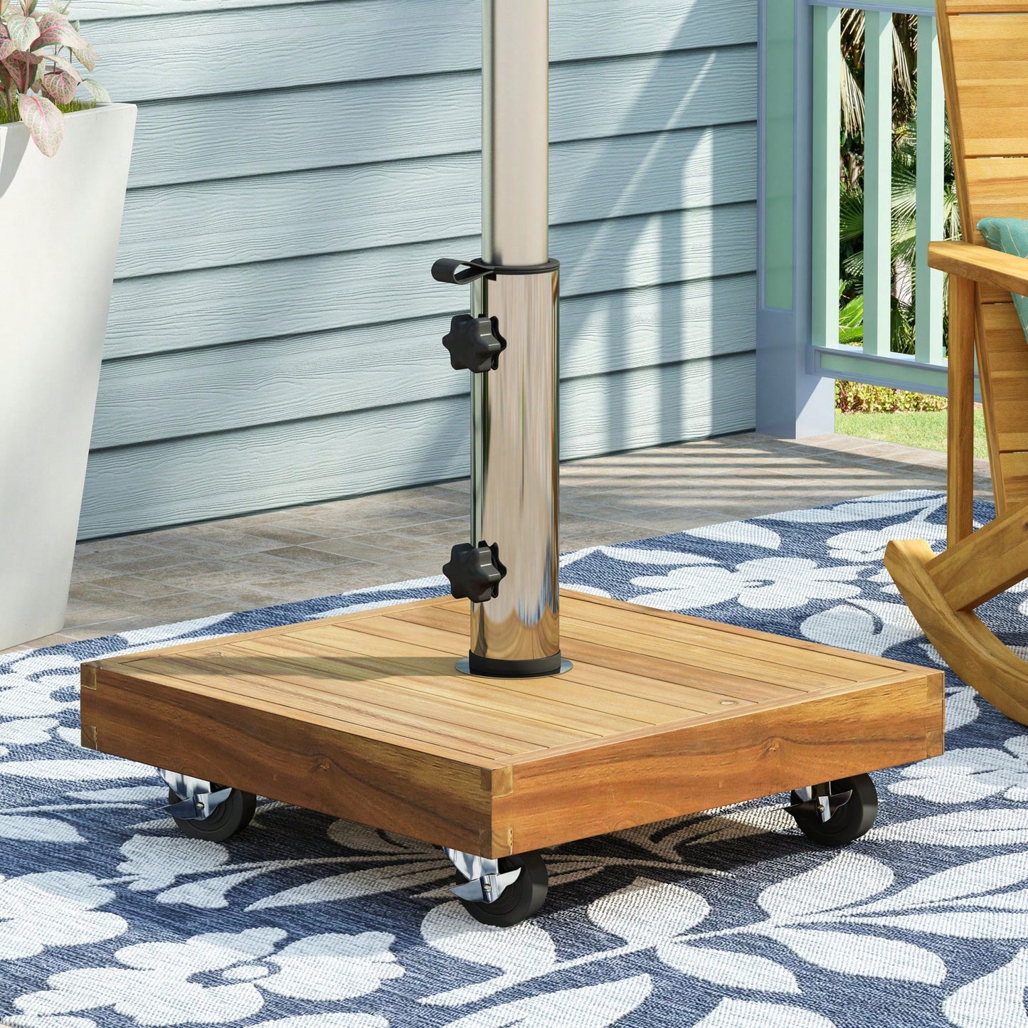 Heavy-Duty Square Umbrella Base For Patio And Outdoor Use