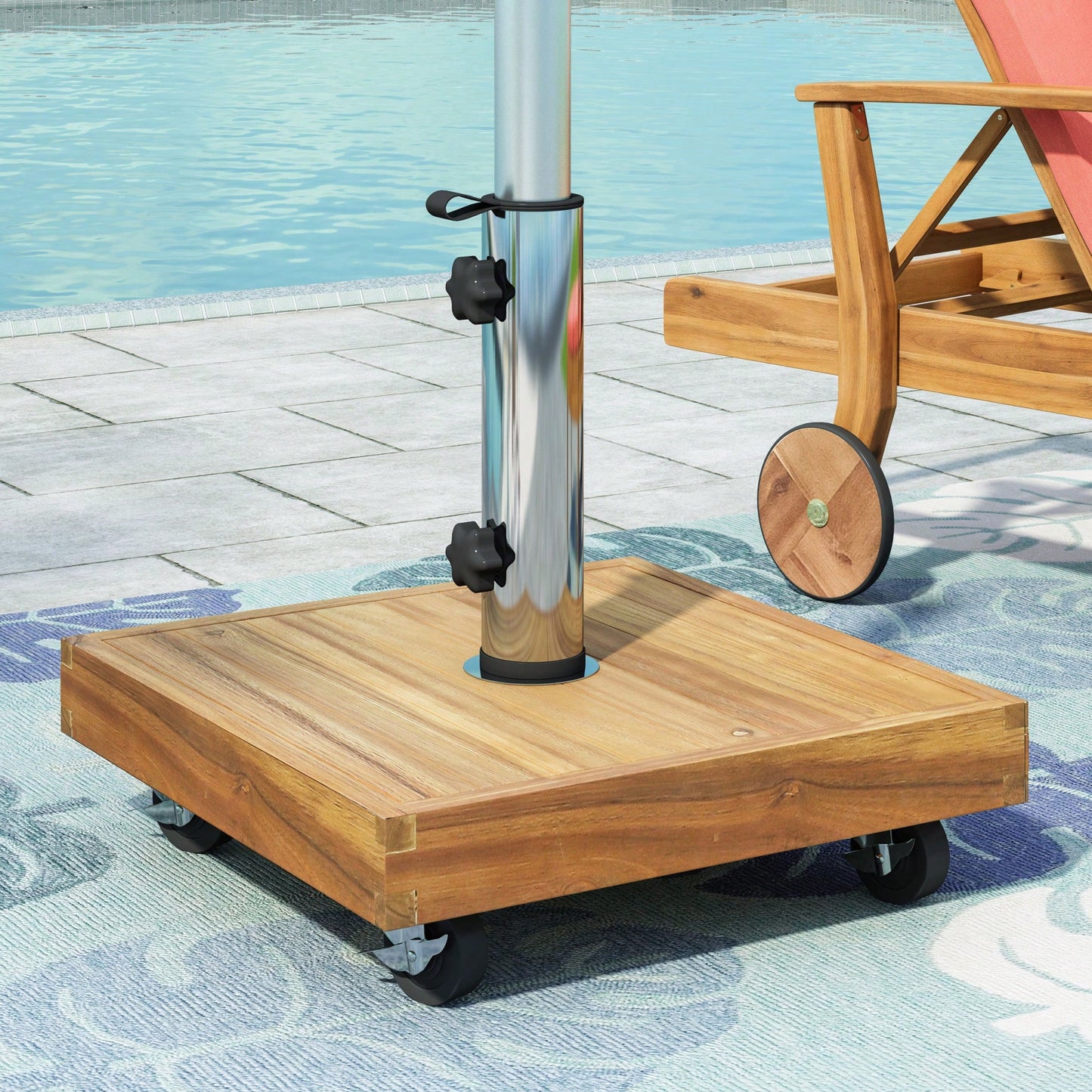 Heavy-Duty Square Umbrella Base For Patio And Outdoor Use