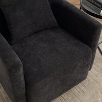 Ergonomic Living Room Chair With 360-Degree Rotation Multi-Gear Adjustable Backrest Soft Chenille Fabric