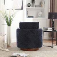 Ergonomic Living Room Chair With 360-Degree Rotation Multi-Gear Adjustable Backrest Soft Chenille Fabric