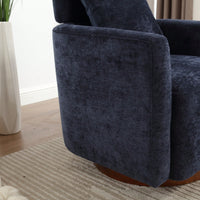 Ergonomic Living Room Chair With 360-Degree Rotation Multi-Gear Adjustable Backrest Soft Chenille Fabric