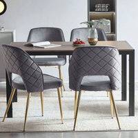 Elegant Black Velvet Upholstered Dining Chairs Set Of 4 With Metal Legs And Stylish Hollow Back Design
