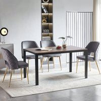 Elegant Black Velvet Upholstered Dining Chairs Set Of 4 With Metal Legs And Stylish Hollow Back Design