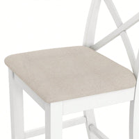 48 Inch Rectangular Wood Bar Height Dining Set With 2 Chairs For Small Spaces Cherry And White Finish