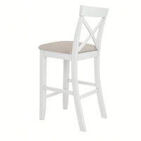 48 Inch Rectangular Wood Bar Height Dining Set With 2 Chairs For Small Spaces Cherry And White Finish