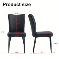 PU Dining And Office Chair Set 4 Pieces With Black Metal Legs For Restaurants Living Rooms And Offices Light Gray