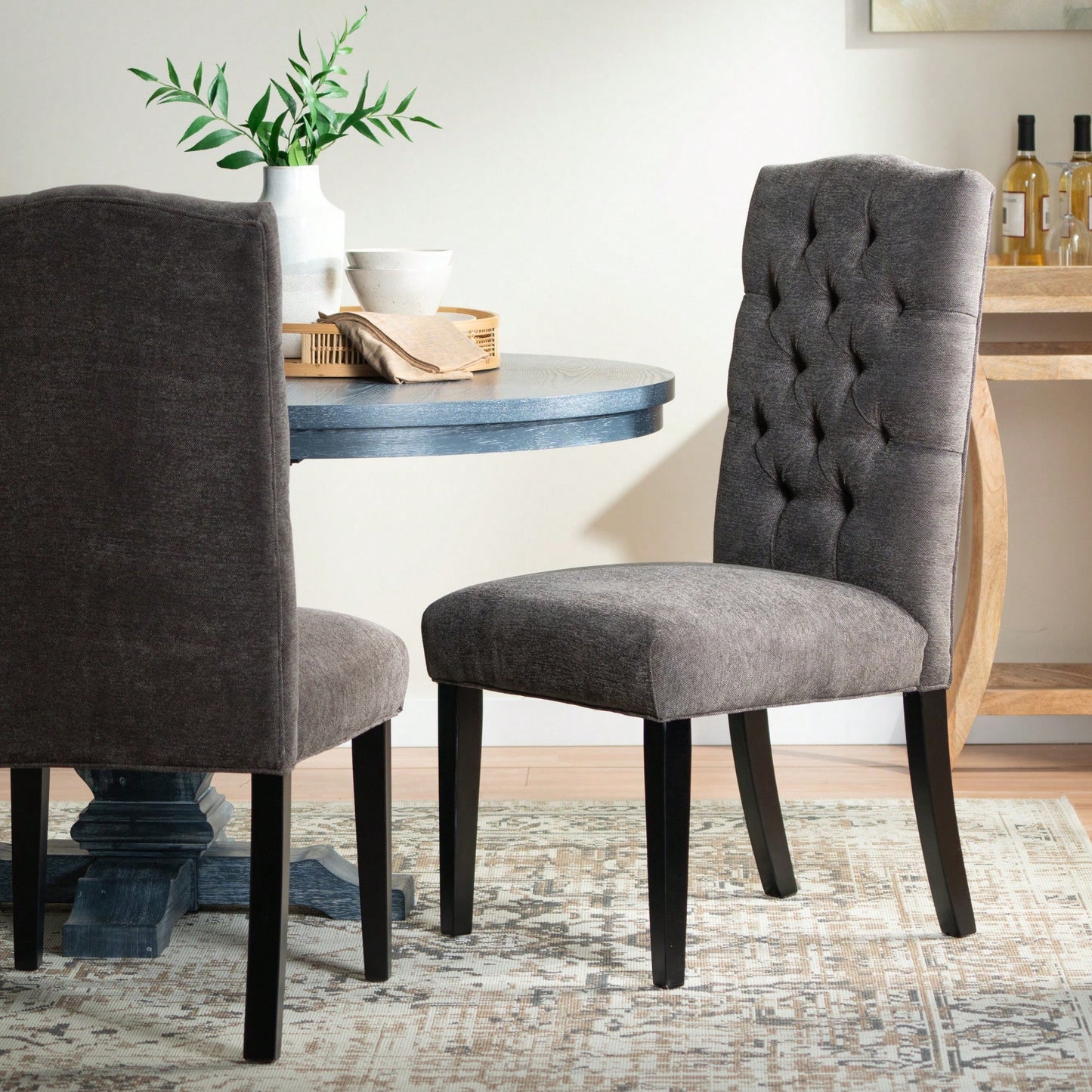 Elegant Tufted Dining Chairs Set Of 2 For Modern Home Decor