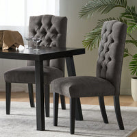 Elegant Tufted Dining Chairs Set Of 2 For Modern Home Decor