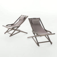 Sling Chairs Set Of 2 For Outdoor And Indoor Relaxation Grey