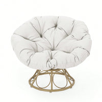 Cozy Boho Style Papasan Chair With Cushioned Seat For Relaxation And Comfort