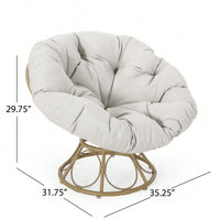 Cozy Boho Style Papasan Chair With Cushioned Seat For Relaxation And Comfort