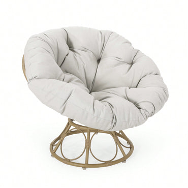 Cozy Boho Style Papasan Chair With Cushioned Seat For Relaxation And Comfort