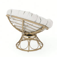 Cozy Boho Style Papasan Chair With Cushioned Seat For Relaxation And Comfort