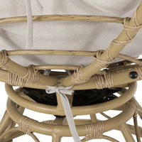 Cozy Boho Style Papasan Chair With Cushioned Seat For Relaxation And Comfort