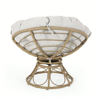 Cozy Boho Style Papasan Chair With Cushioned Seat For Relaxation And Comfort