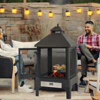 Outdoor Metal Heating Furnace For Backyard Fire Pit And Patio Warmth