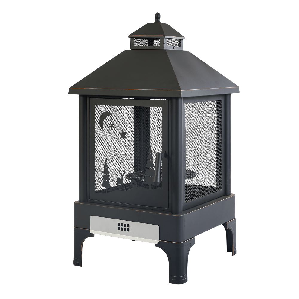 Outdoor Metal Heating Furnace For Backyard Fire Pit And Patio Warmth