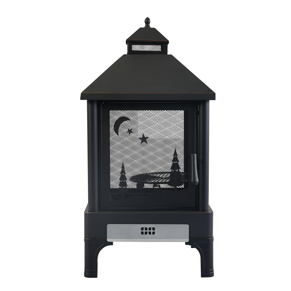 Outdoor Metal Heating Furnace For Backyard Fire Pit And Patio Warmth