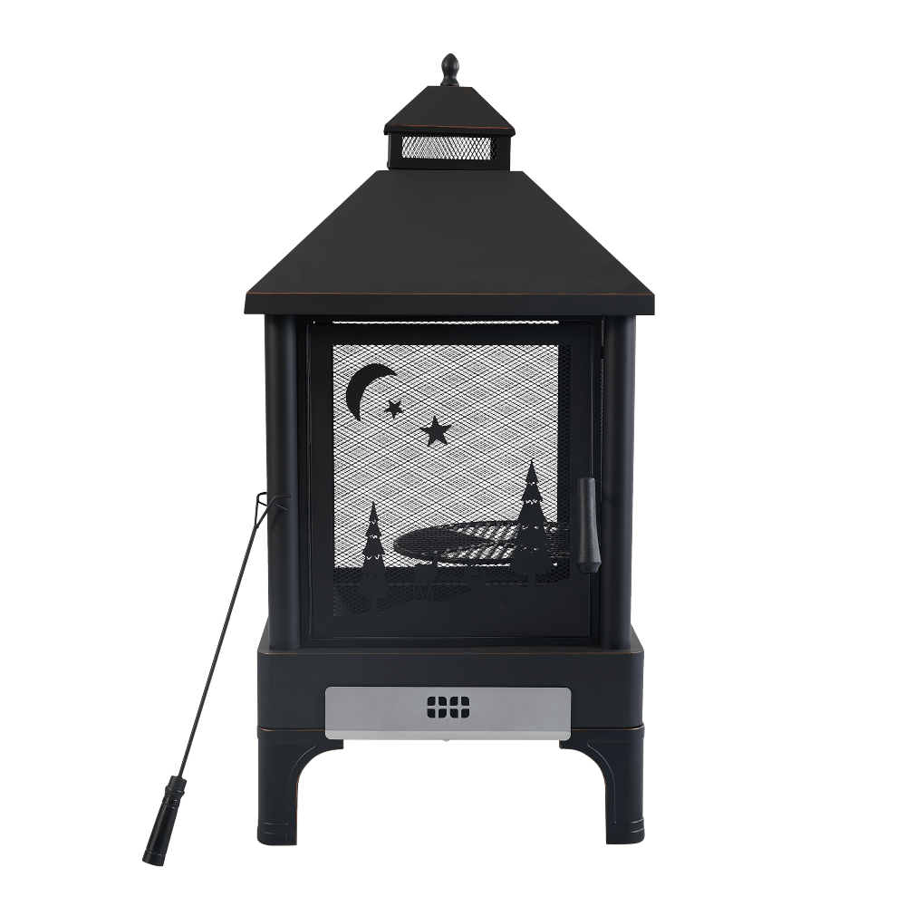 Outdoor Metal Heating Furnace For Backyard Fire Pit And Patio Warmth