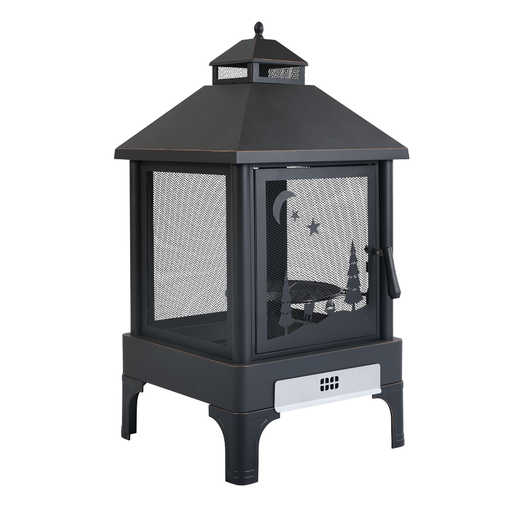 Outdoor Metal Heating Furnace For Backyard Fire Pit And Patio Warmth