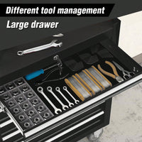 Multifunctional 7-Drawer Rolling Tool Chest With Wheels For Garage Workshop And Repair Shop Storage