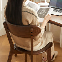Natural FAS Grade Oak Dining Chair Solid Wood Simple Design 46.5x54x80cm Ideal For Living Room