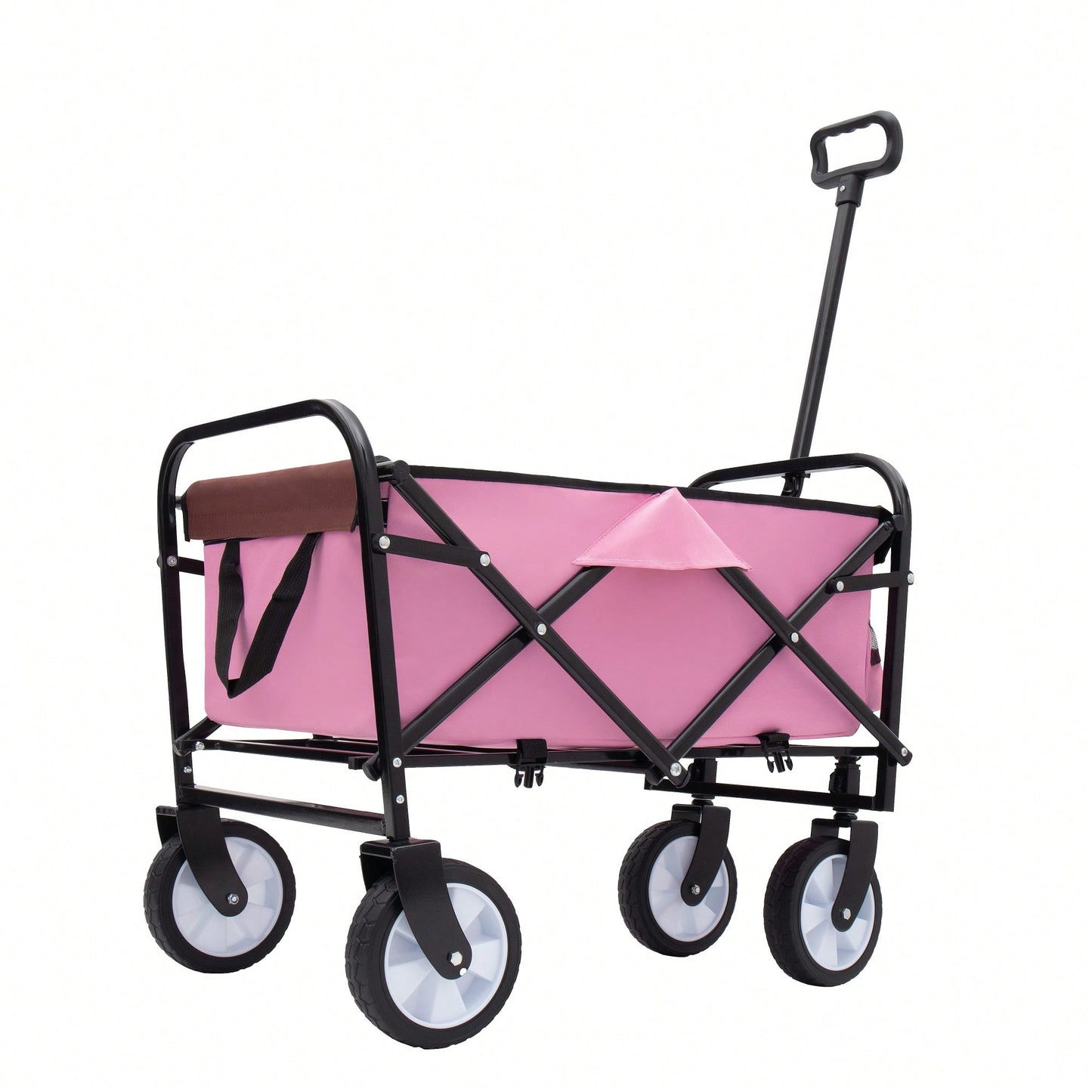 Collapsible Utility Wagon With All-Terrain Wheels For Beach Camping Shopping And Gardening Supports 225lbs