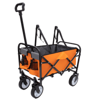 Collapsible Utility Wagon With All-Terrain Wheels For Beach Camping Shopping And Gardening Supports 225lbs
