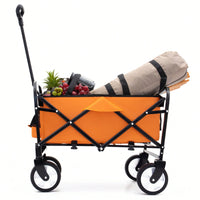 Collapsible Utility Wagon With All-Terrain Wheels For Beach Camping Shopping And Gardening Supports 225lbs