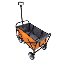 Collapsible Utility Wagon With All-Terrain Wheels For Beach Camping Shopping And Gardening Supports 225lbs