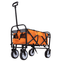 Collapsible Utility Wagon With All-Terrain Wheels For Beach Camping Shopping And Gardening Supports 225lbs