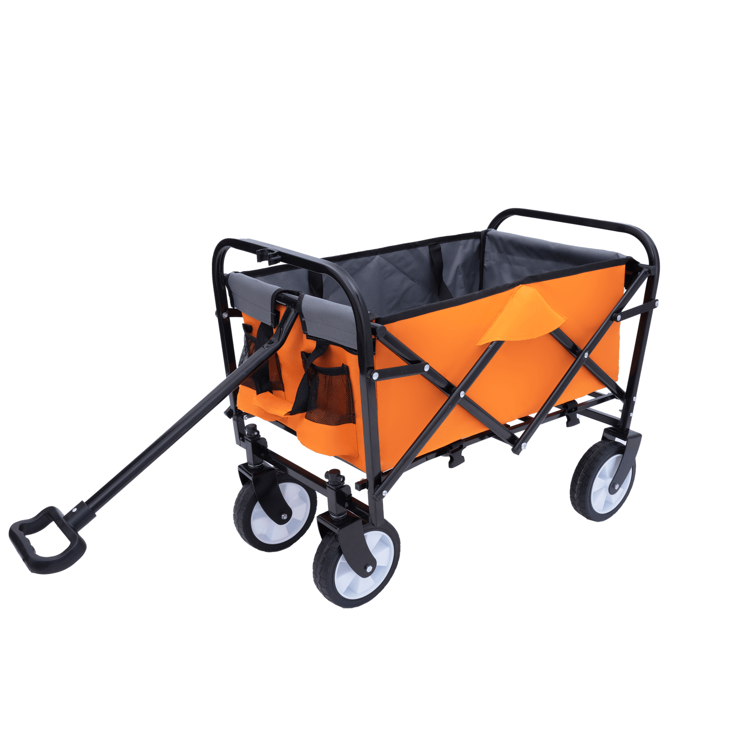 Collapsible Utility Wagon With All-Terrain Wheels For Beach Camping Shopping And Gardening Supports 225lbs