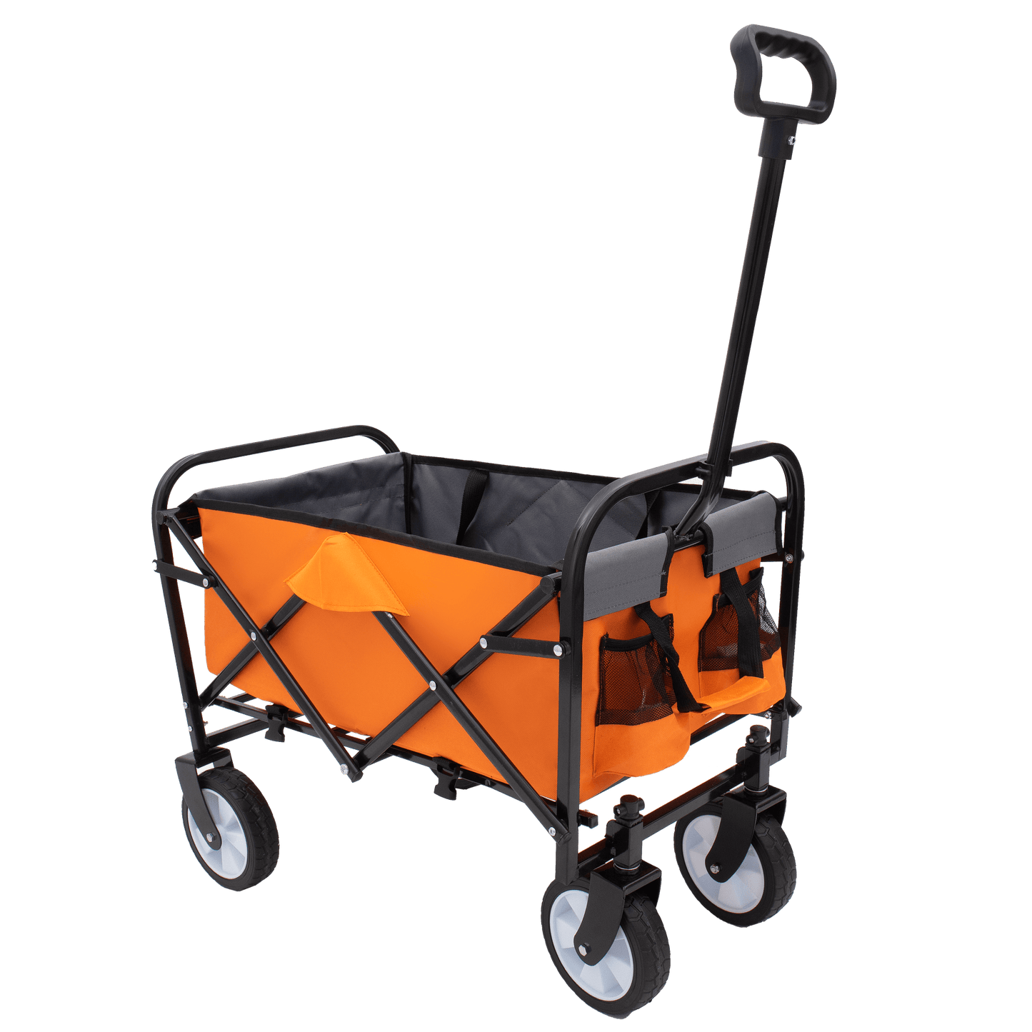 Collapsible Utility Wagon With All-Terrain Wheels For Beach Camping Shopping And Gardening Supports 225lbs