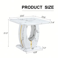 Modern Minimalist Black Marble Square Coffee Table For Cozy Living Spaces