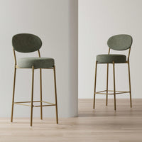 29 Inch Upholstered Bar Stools Set Of 2 Creamy White Faux Leather Counter Chairs With Backrest And Footrest For Kitchen Dining