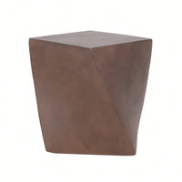 Modern Abstract Twisted Cube End Table