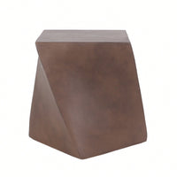 Modern Abstract Twisted Cube End Table