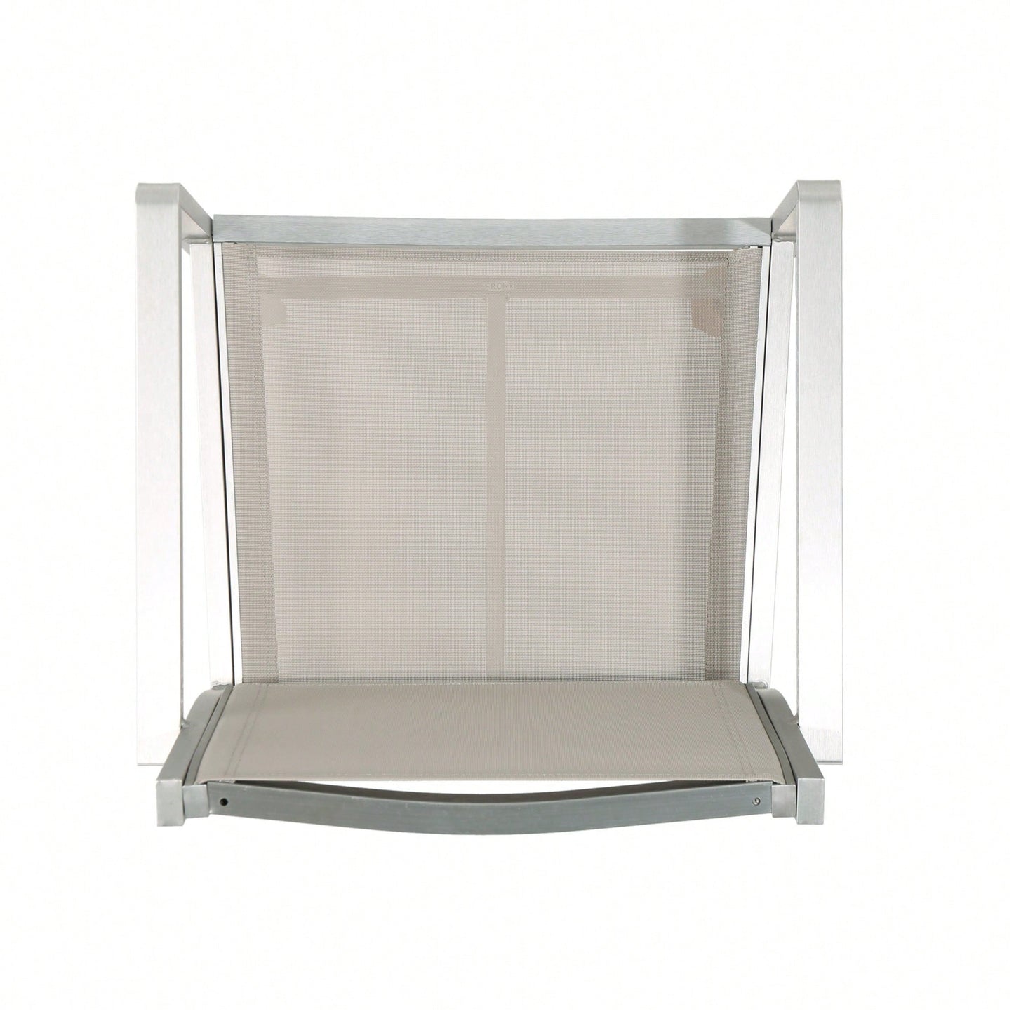 29.5 Inch Barstools With Silver Aluminum Frame And Grey Mesh Seating - Set Of 2