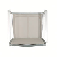 29.5 Inch Barstools With Silver Aluminum Frame And Grey Mesh Seating - Set Of 2