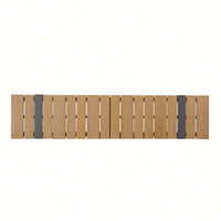 Outdoor Dining Bench For Stylish Patio Seating Gray And Natural