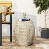 Lightweight Outdoor Concrete Side Table For Patio And Garden Use