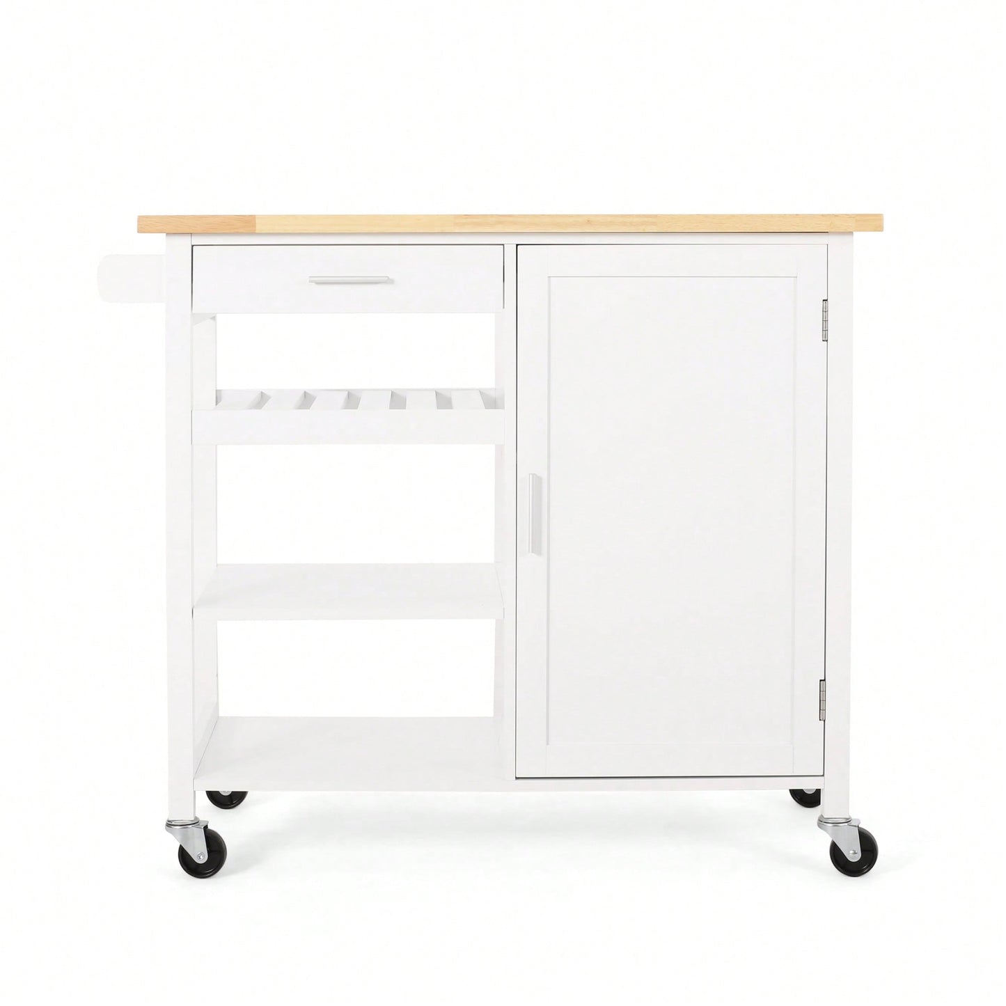 Versatile Rolling Kitchen Cart With Storage And Adjustable Shelves For Dining And Cooking Needs