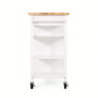 Versatile Rolling Kitchen Cart With Storage And Adjustable Shelves For Dining And Cooking Needs