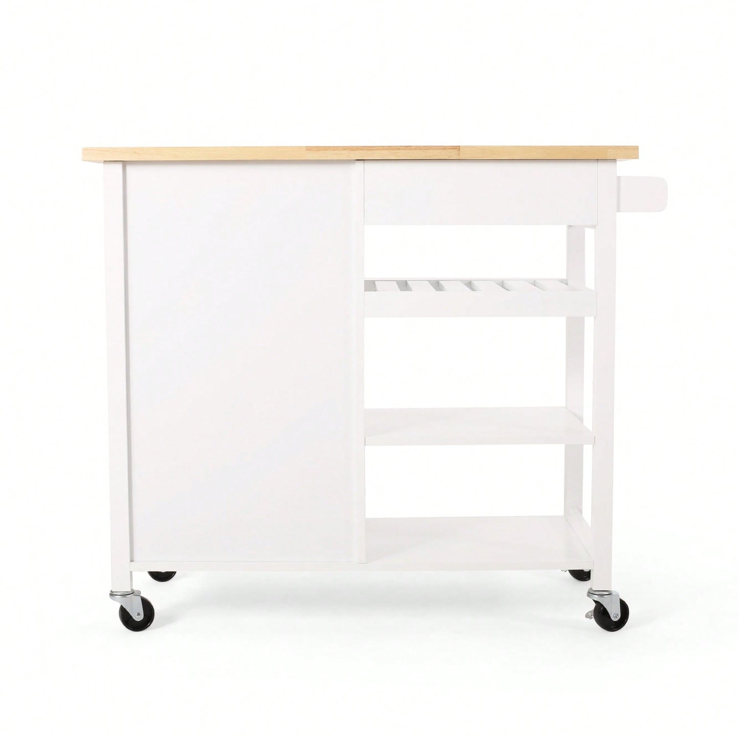 Versatile Rolling Kitchen Cart With Storage And Adjustable Shelves For Dining And Cooking Needs