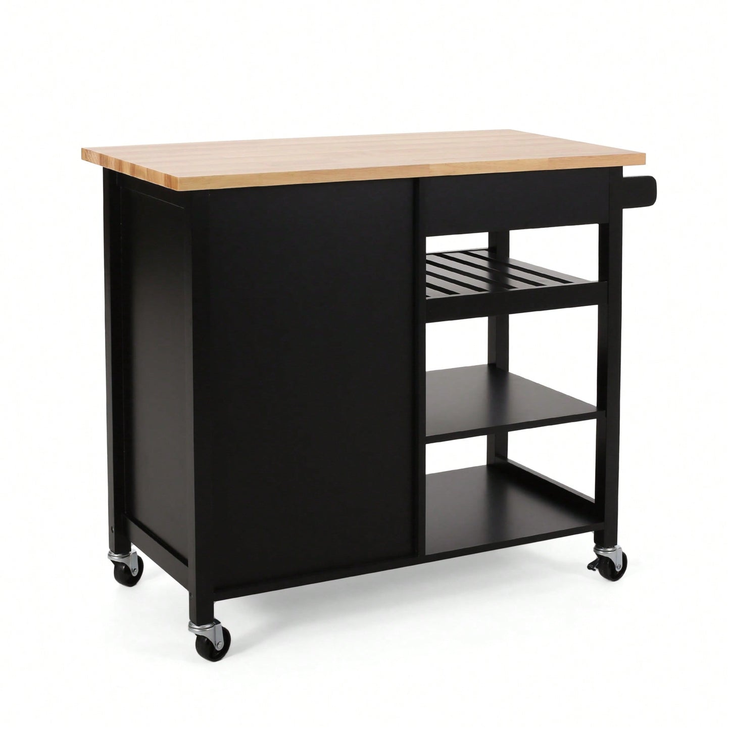 Versatile Rolling Kitchen Cart With Storage And Adjustable Shelves For Dining And Cooking Needs