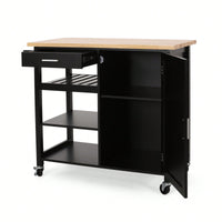 Versatile Rolling Kitchen Cart With Storage And Adjustable Shelves For Dining And Cooking Needs