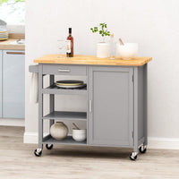 Versatile Rolling Kitchen Cart With Storage And Adjustable Shelves For Dining And Cooking Needs