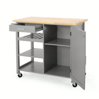 Versatile Rolling Kitchen Cart With Storage And Adjustable Shelves For Dining And Cooking Needs