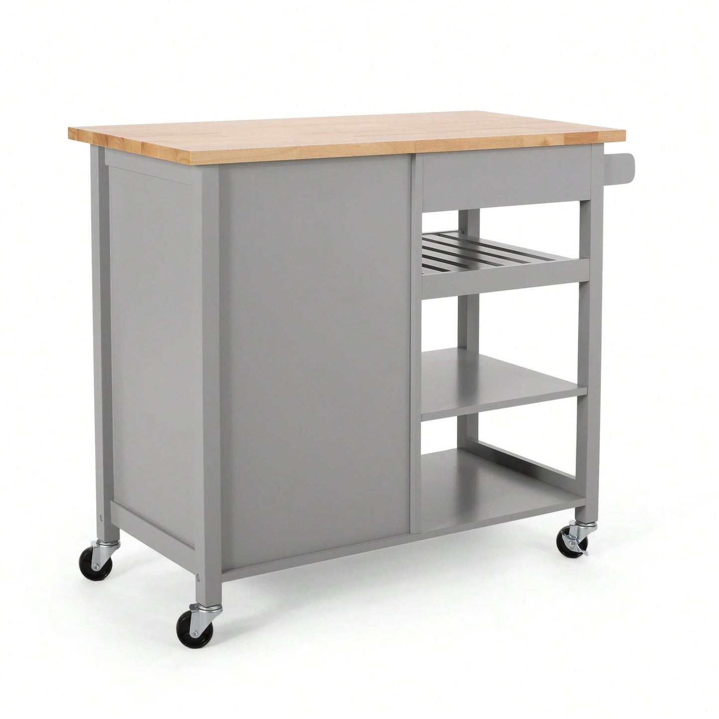 Versatile Rolling Kitchen Cart With Storage And Adjustable Shelves For Dining And Cooking Needs