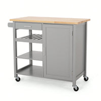 Versatile Rolling Kitchen Cart With Storage And Adjustable Shelves For Dining And Cooking Needs